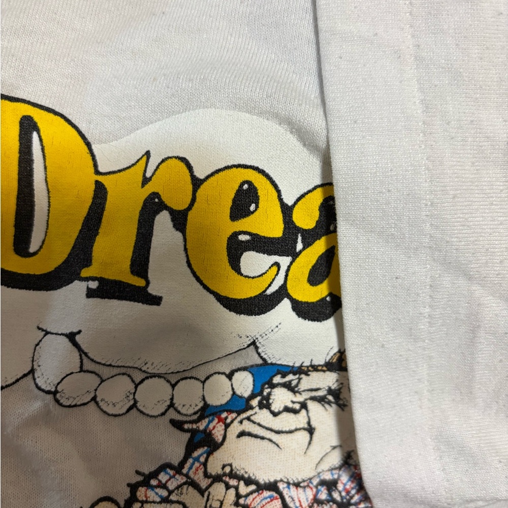 Jerzees Cream Short Sleeve Tee with Graphic Design. Dad’s Dream vintage - Picture 4 of 5